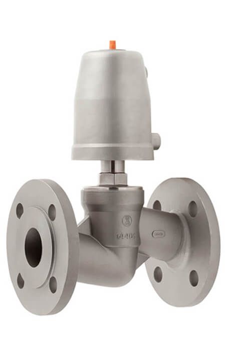 Flange valve made from stainless steel type 7032